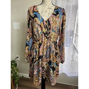 Sanctuary Girls Day Out Dress Paisley Small Textured Back Cut‎ Out Boho Cottage
